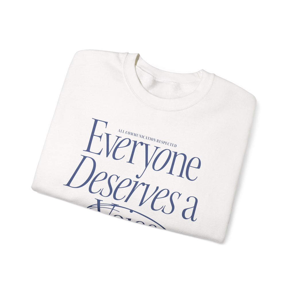 Everyone Deserves a Voice Crewneck — myVoice Speech Therapy