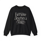 Everyone Deserves a Voice Crewneck — myVoice Speech Therapy