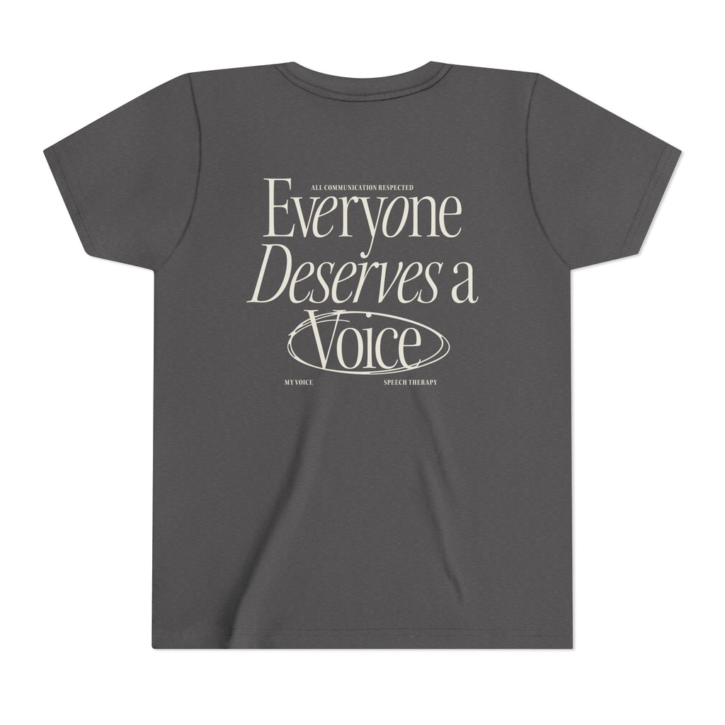 Everyone Deserves a Voice Child's Tee - myVoice Speech Therapy