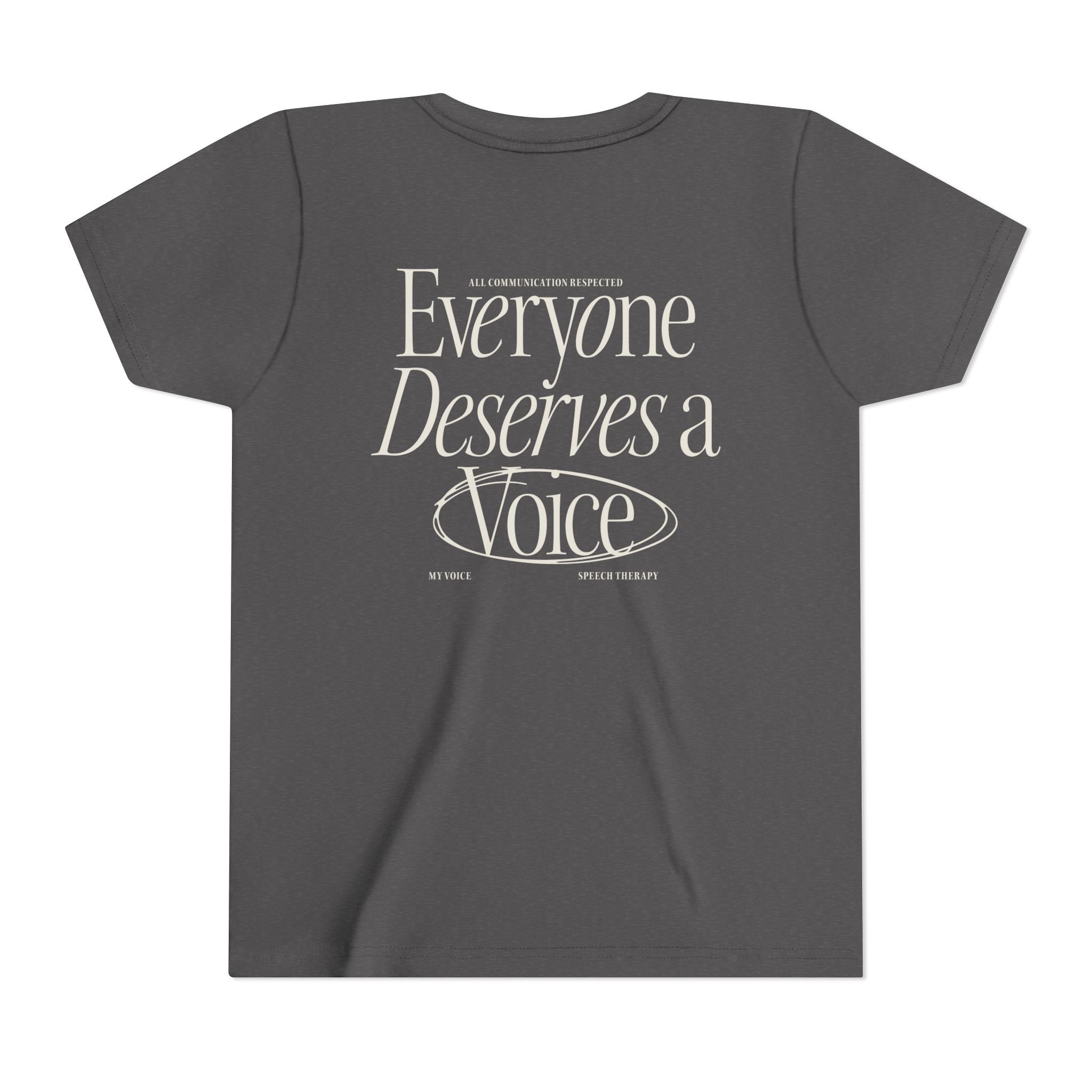 Everyone Deserves a Voice Child's Tee - myVoice Speech Therapy