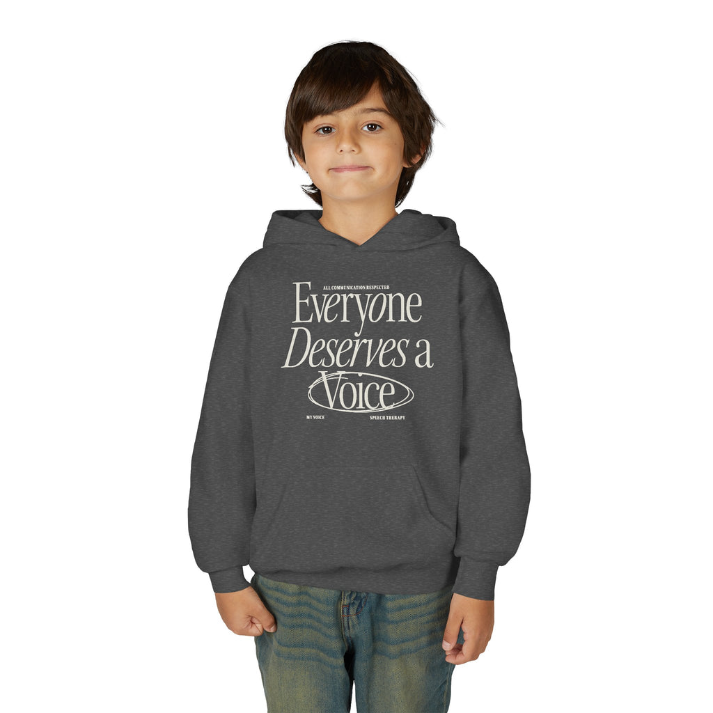 Everyone Deserves a Voice Child's Hoodie - myVoice Speech Therapy