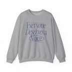 Everyone Deserves a Voice Crewneck — myVoice Speech Therapy