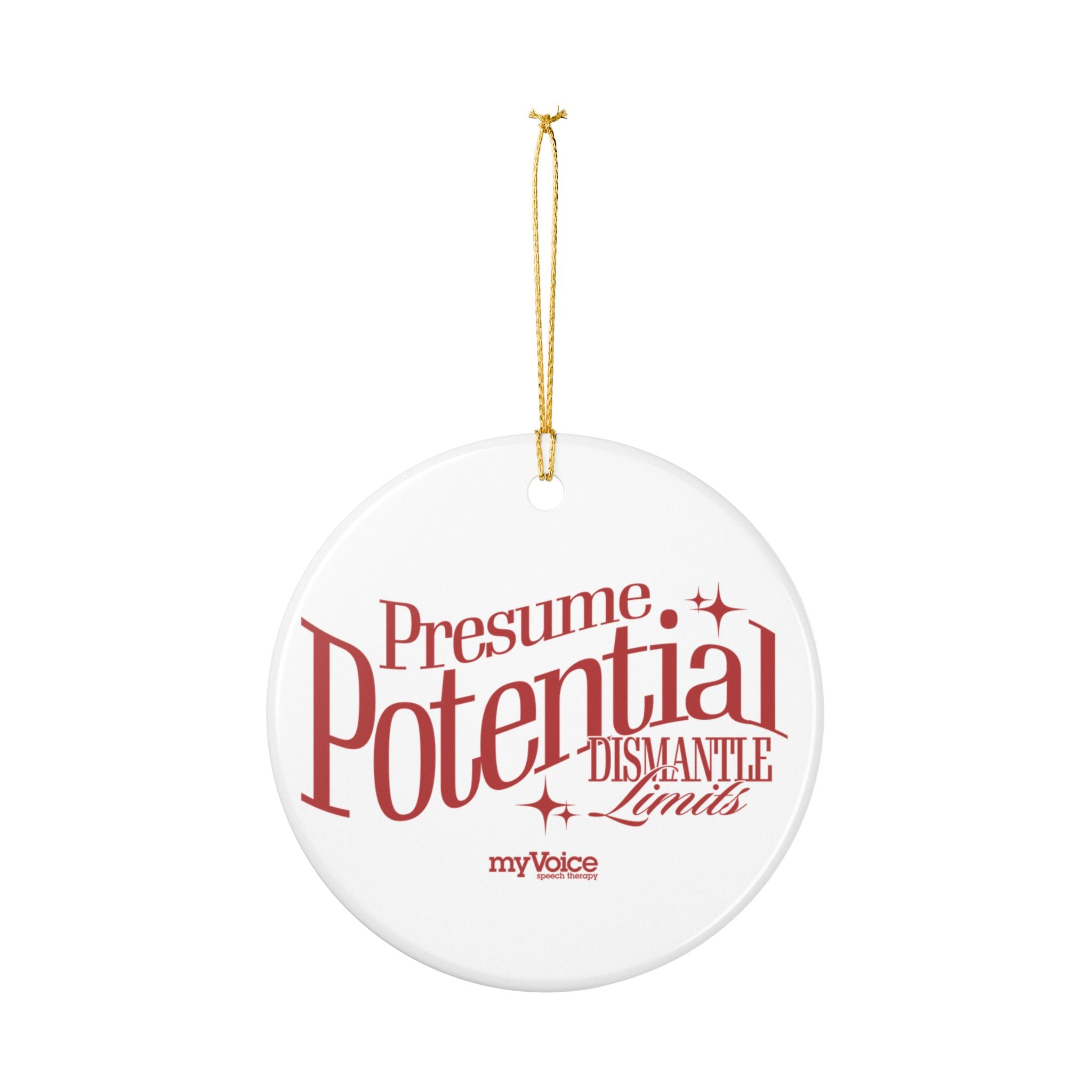 Presume Potential Ceramic Ornament - myVoice Speech Therapy