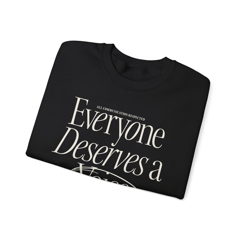 Everyone Deserves a Voice Crewneck — myVoice Speech Therapy