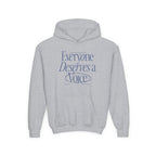 Everyone Deserves a Voice Child's Hoodie - myVoice Speech Therapy