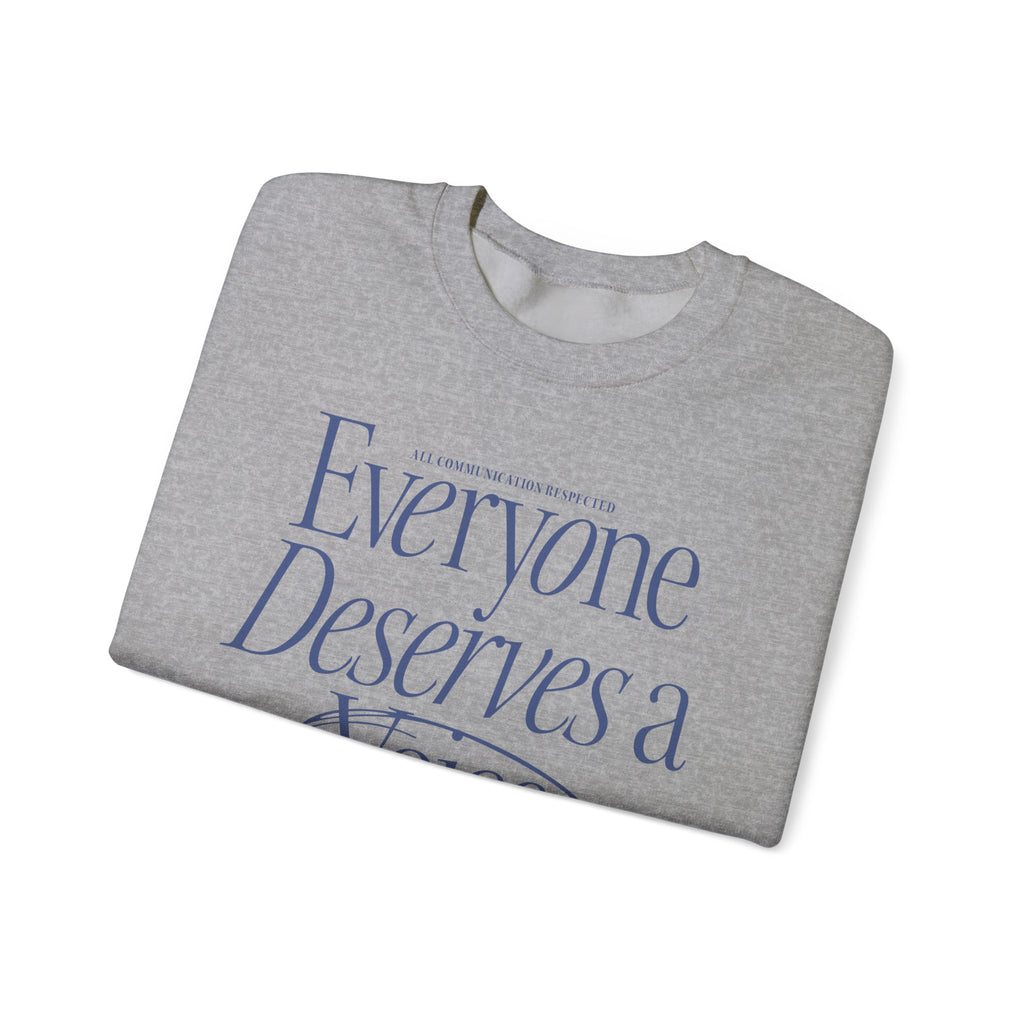 Everyone Deserves a Voice Crewneck — myVoice Speech Therapy