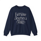 Everyone Deserves a Voice Crewneck — myVoice Speech Therapy