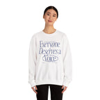 Everyone Deserves a Voice Crewneck — myVoice Speech Therapy
