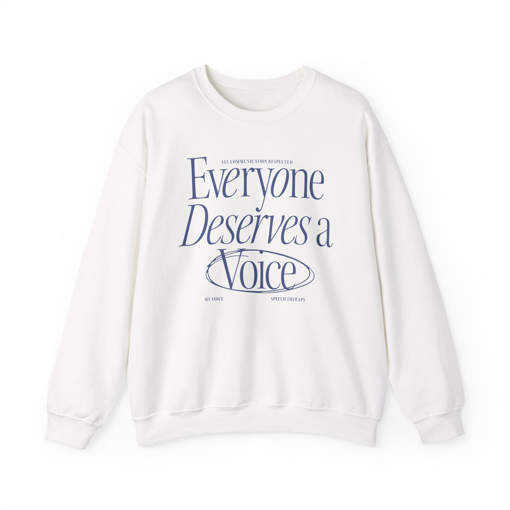 Everyone Deserves a Voice Crewneck — myVoice Speech Therapy