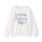 Everyone Deserves a Voice Crewneck — myVoice Speech Therapy
